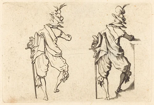 Man with Sword by Jacques Callot, print, 1622