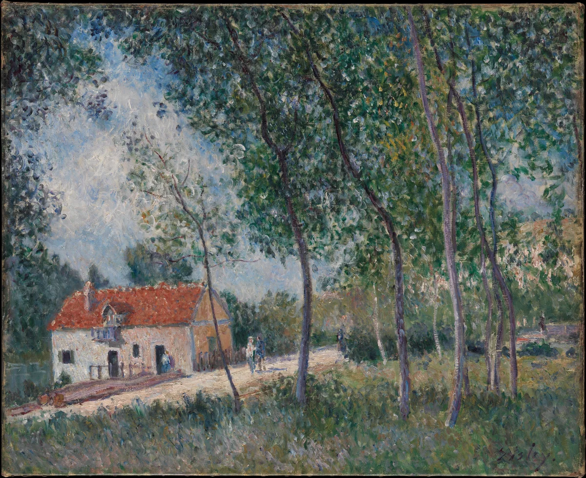 The Road from Moret to Saint-Mammès by Alfred Sisley, painting, 1883-1885