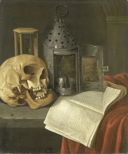 Vanitas Still Life by B. Schaak, painting, 1675-1700