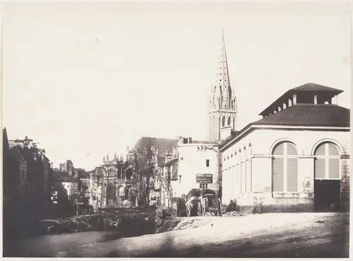 Poissonerie, Caen by Edmond Bacot, photograph, 1852-1854