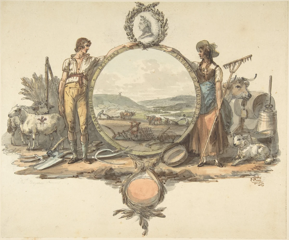 Design for a Frontispiece by Josiah Boydell, drawing, 1788-1798