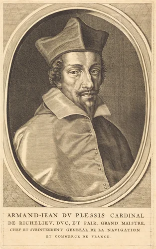 Armand Jean du Plessis, Cardinal Richelieu by Michel Lasne, print, 1590-1667