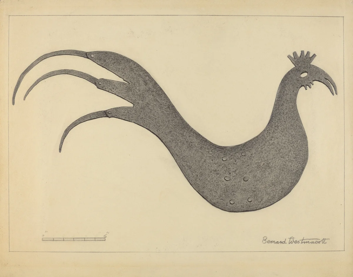 Weather Vane by Bernard Westmacott, index of american design, 1935-1942