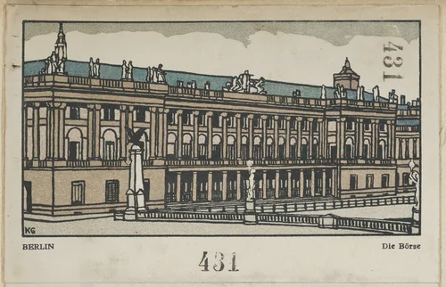 Berlin: Stock Exchange (Die Börse) by Gustav Kalhammer, print, 1911