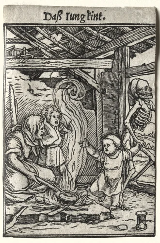 Dance of Death: The Child by Hans Holbein the Younger, print, 1521-1526
