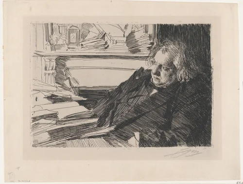 Ernest Renan by Anders Zorn, print, 1892
