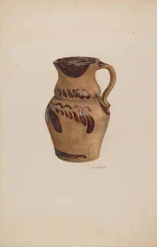 Pitcher by Genevieve Jordan, index of american design, 1941