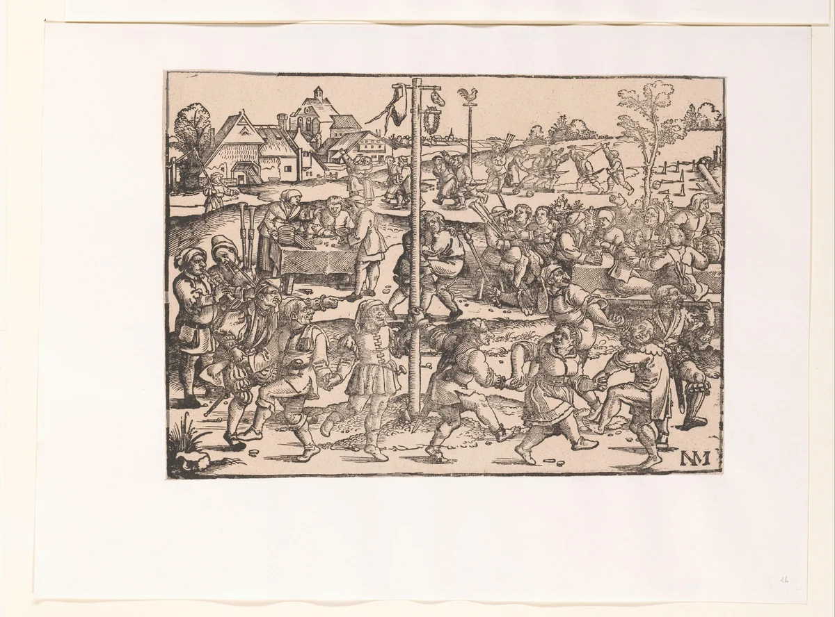 Boerenfeest by anonymous, print, 1534