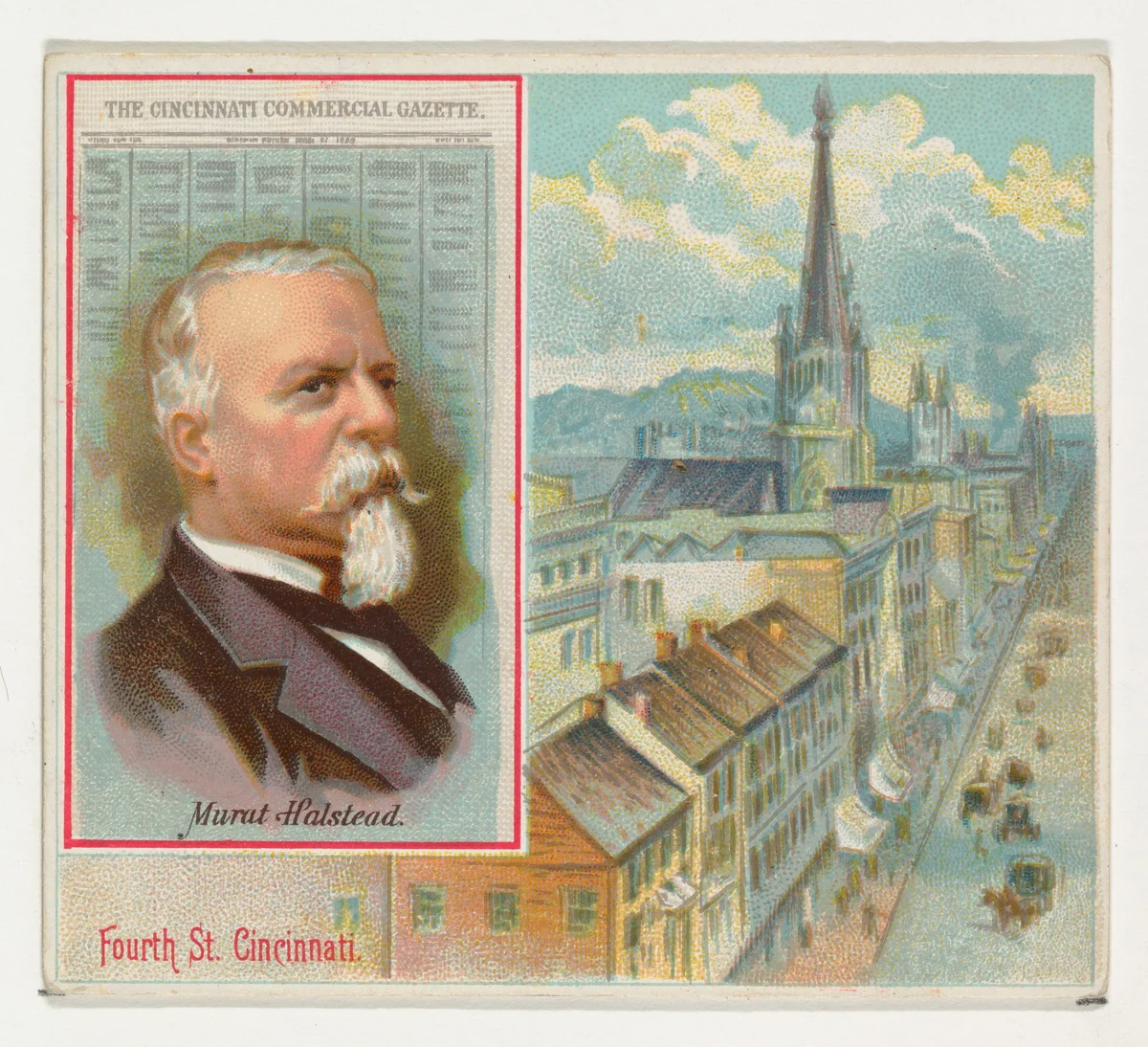 Murat Halstead, The Cincinnati Commercial Gazette, from the American Editors series (N35) for Allen & Ginter Cigarettes by Allen & Ginter, print, 1887