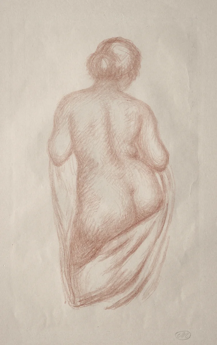 Woman Seen from the Back by Aristide Maillol, print, 1900-1941