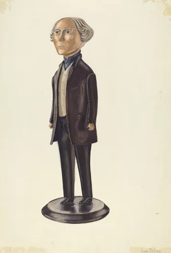 Carved Figure (Possibly a Tailor's Shop Sign) by Frank McEntee, index of american design, 1937