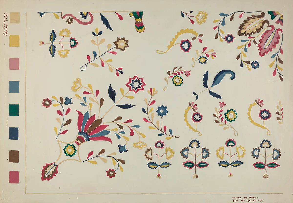 Colcha by American 20th Century, index of american design, 1935-1942