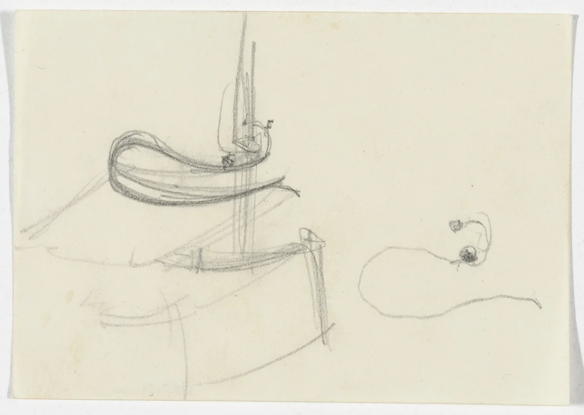 Chair Frame Detail (Two elevation sketches) by Ludwig Mies van der Rohe, mies van der rohe archive, 1926