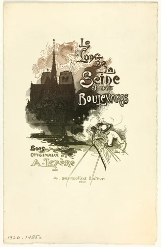 Prospectus for Le Long de la Seine et des Boulevards by Pierre Desmoulins, print, 1910