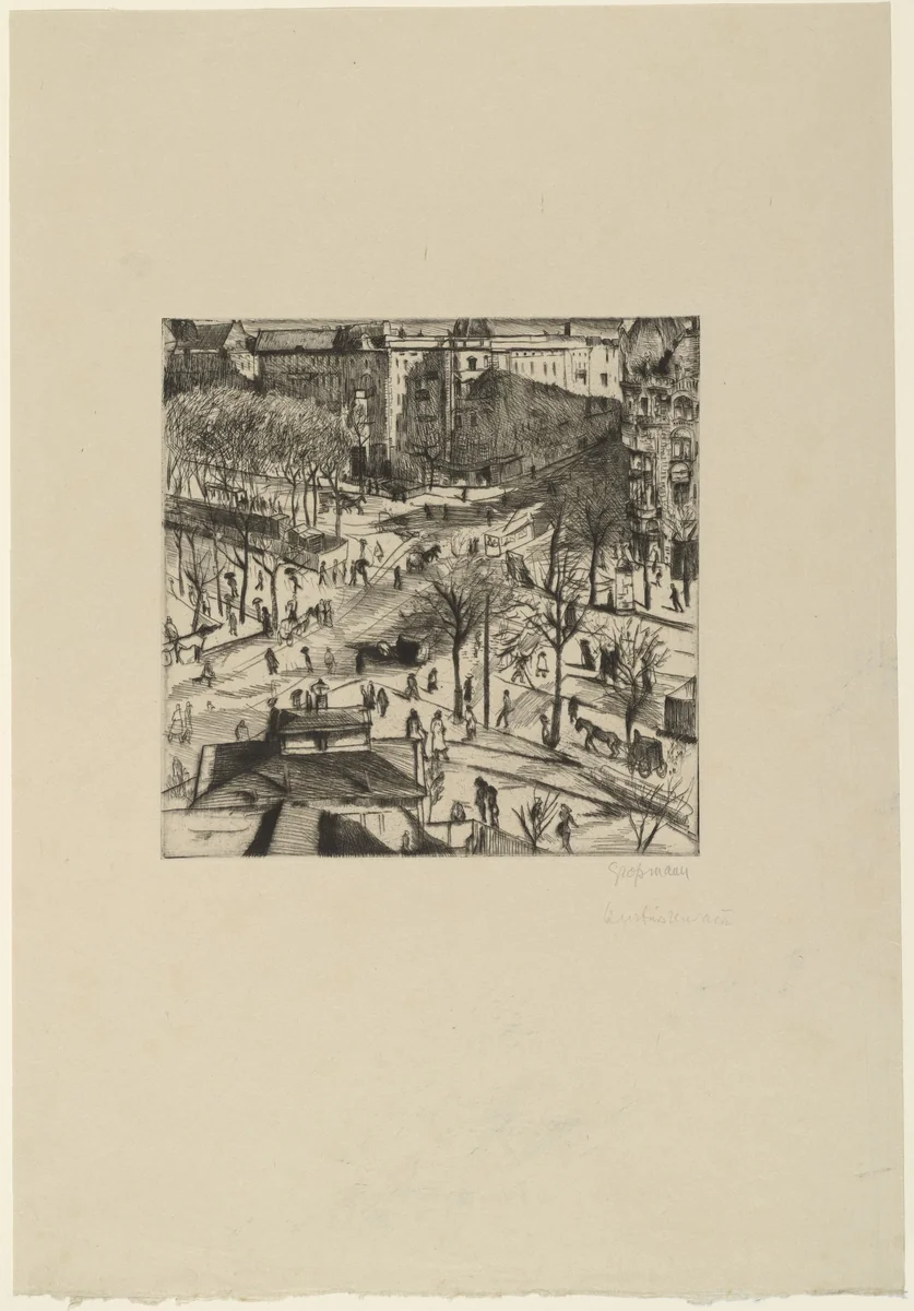 Kurfürstendamm, Berlin by Rudolf Grossmann, print, 1920