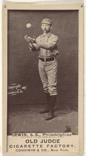 Arthur Albert "Doc" Irwin, Shortstop, Philadelphia, from the Old Judge series (N172) for Old Judge Cigarettes by Goodwin & Company, photograph, 1887