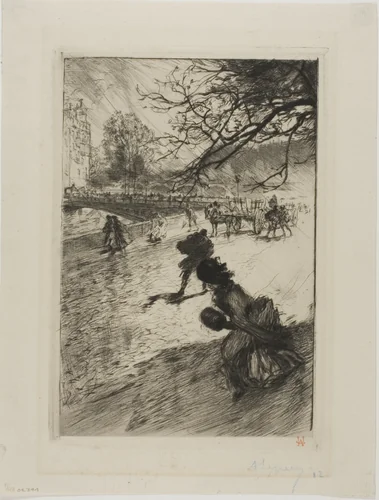 Showers by Louis Auguste Lepère, print, 1890
