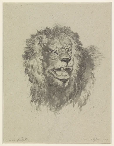 Leeuwenkop by Louis Ghémar, drawing, 1830-1873