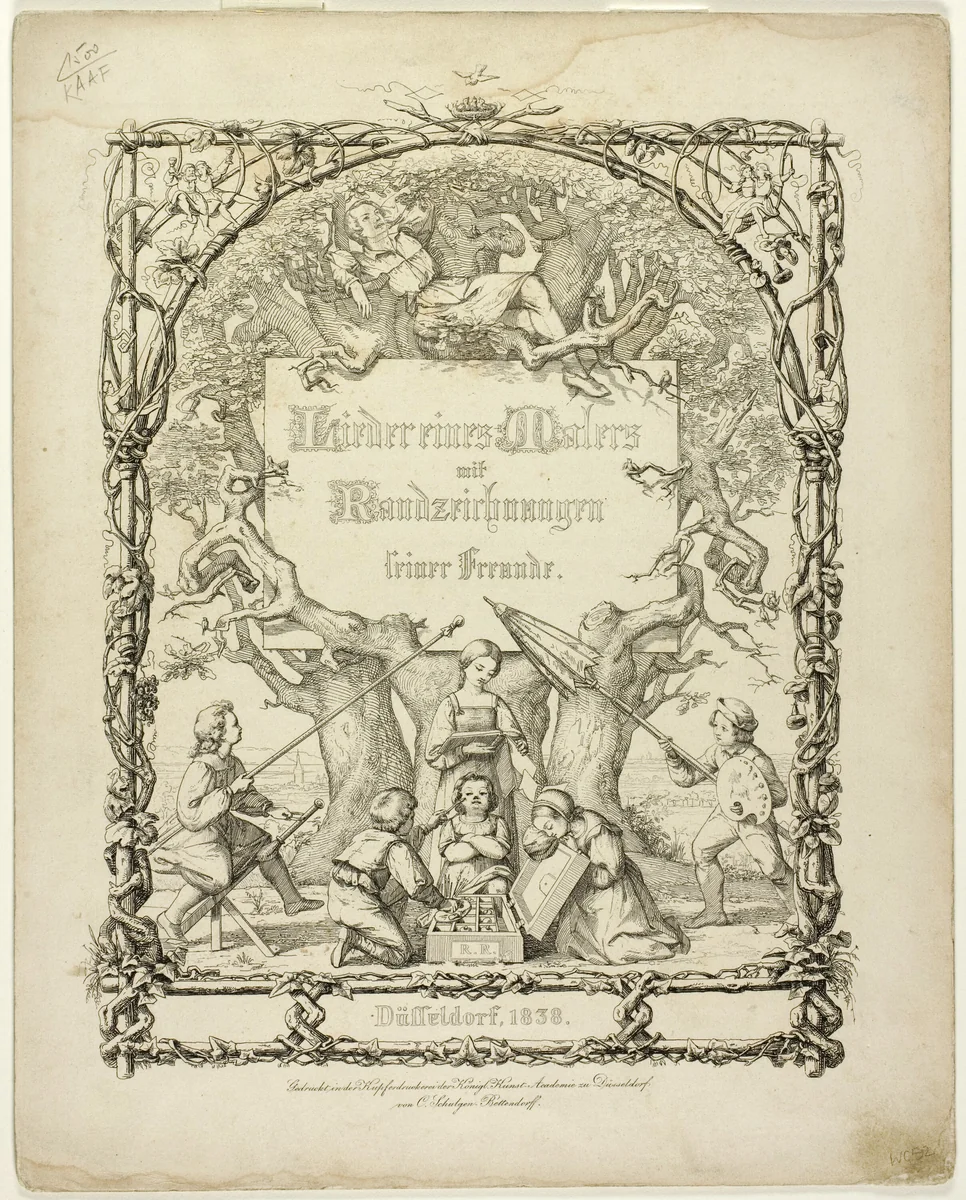 Songs of the Painters with Etchings by Rudolph von Normann, print, 1838