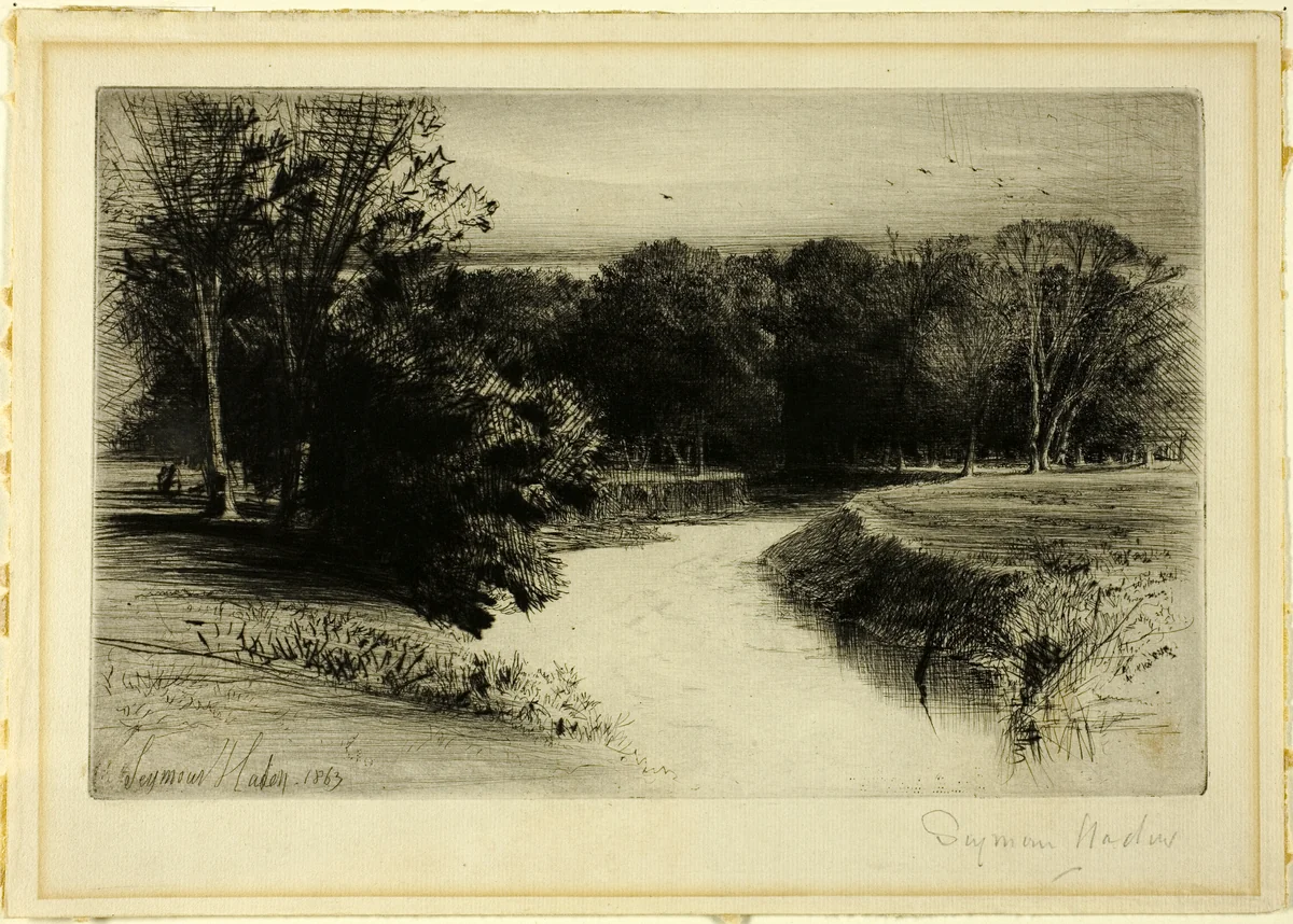 A Sunset in Ireland by Francis Seymour-Haden, print, 1863