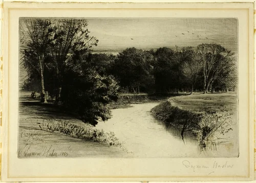 A Sunset in Ireland by Francis Seymour-Haden, print, 1863