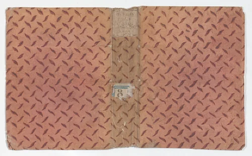 Book cover with overall dash design by anonymous, print, 1800-1900