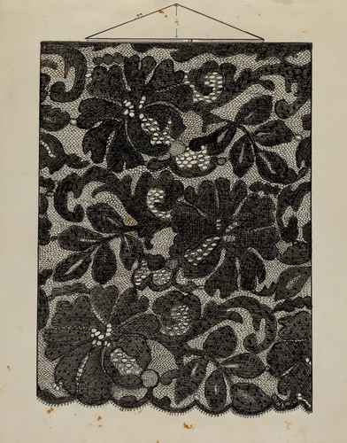 Embroidered Lace by Florence Stevenson, index of american design, 1936