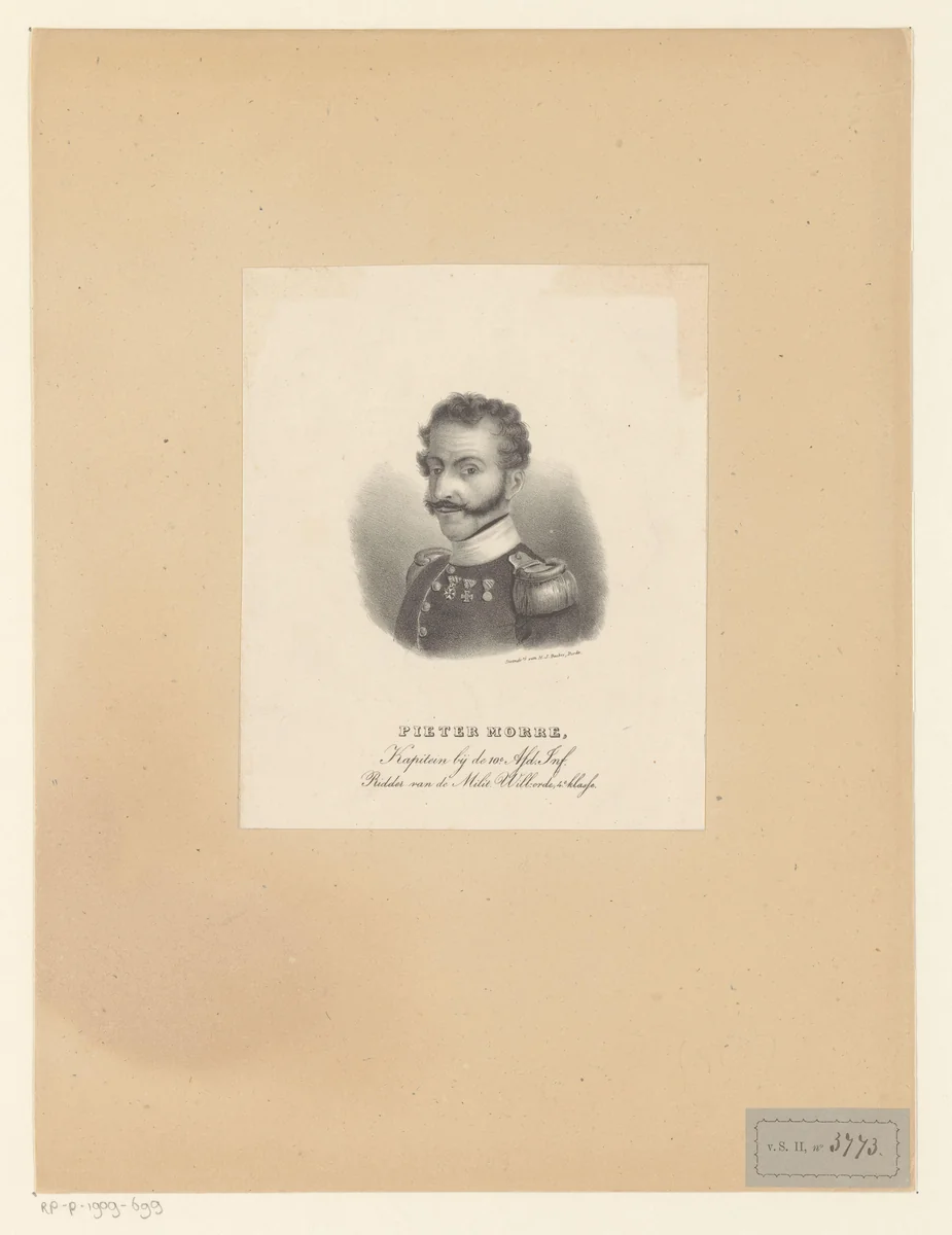 Portret van Pieter Morre by anonymous, print, 1822-1845