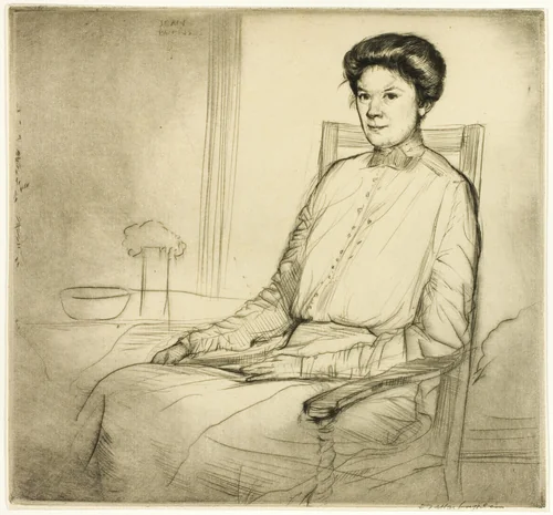 Drypoint Number Three: Portrait by Donald Shaw MacLaughlan, print, 1909