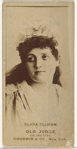 Clara Ellison, from the Actors and Actresses series (N171) for Old Judge Cigarettes by Goodwin & Company, photograph, 1886-1890