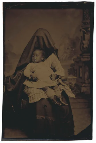 Portrait of a Hidden Woman and Child by American 19th Century, photograph, 1870-1880