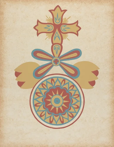 Santa Barbara Mission Doorway Design from the portfolio "Decorative Art of Spanish California" by American 20th Century, index of american design, 1935-1942