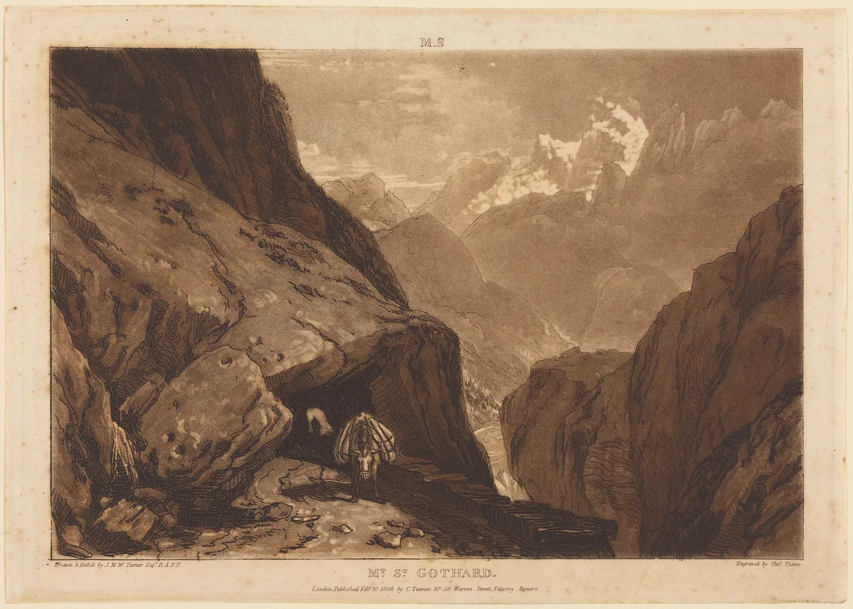 Mt. Saint Gothard by Charles Turner
Joseph Mallord William Turner, print, 1808