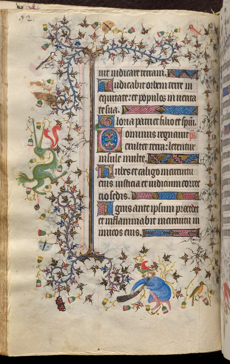 Hours of Charles the Noble, King of Navarre (1361-1425): fol. 46v, Text by Master of the Brussels Initials and Associates, book, 1400-1410