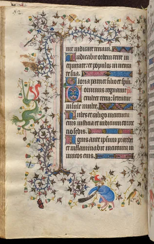 Hours of Charles the Noble, King of Navarre (1361-1425): fol. 46v, Text by Master of the Brussels Initials and Associates, book, 1400-1410