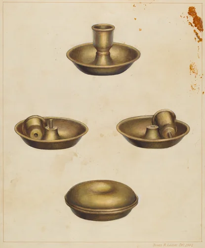 Candlestick by James M. Lawson, index of american design, 1935-1942