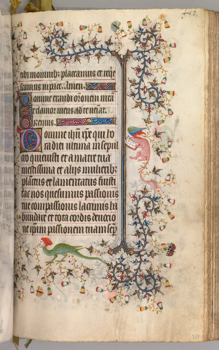 Hours of Charles the Noble, King of Navarre (1361-1425): fol. 2041r, Text by Master of the Brussels Initials and Associates, book, 1400-1410