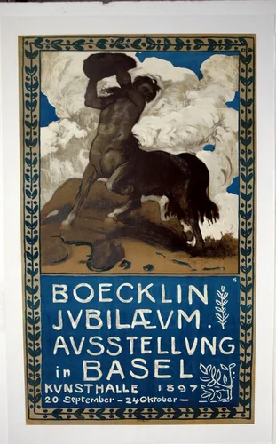 Boecklin Jubilee Exhibition Basel by Hans Lendorff, print, 1897