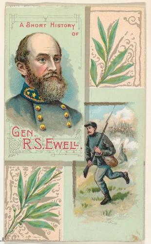 A Short History of General Richard Stoddart Ewell, from the Histories of Generals series (N114) issued by W. Duke, Sons & Co. to promote Honest Long Cut Smoking and Chewing Tobacco by W. Duke, Sons & Co., print, 1888