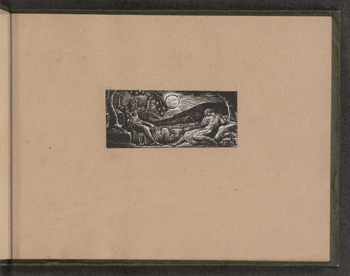 Thenot under Fruit Tree by William Blake, print, 1821