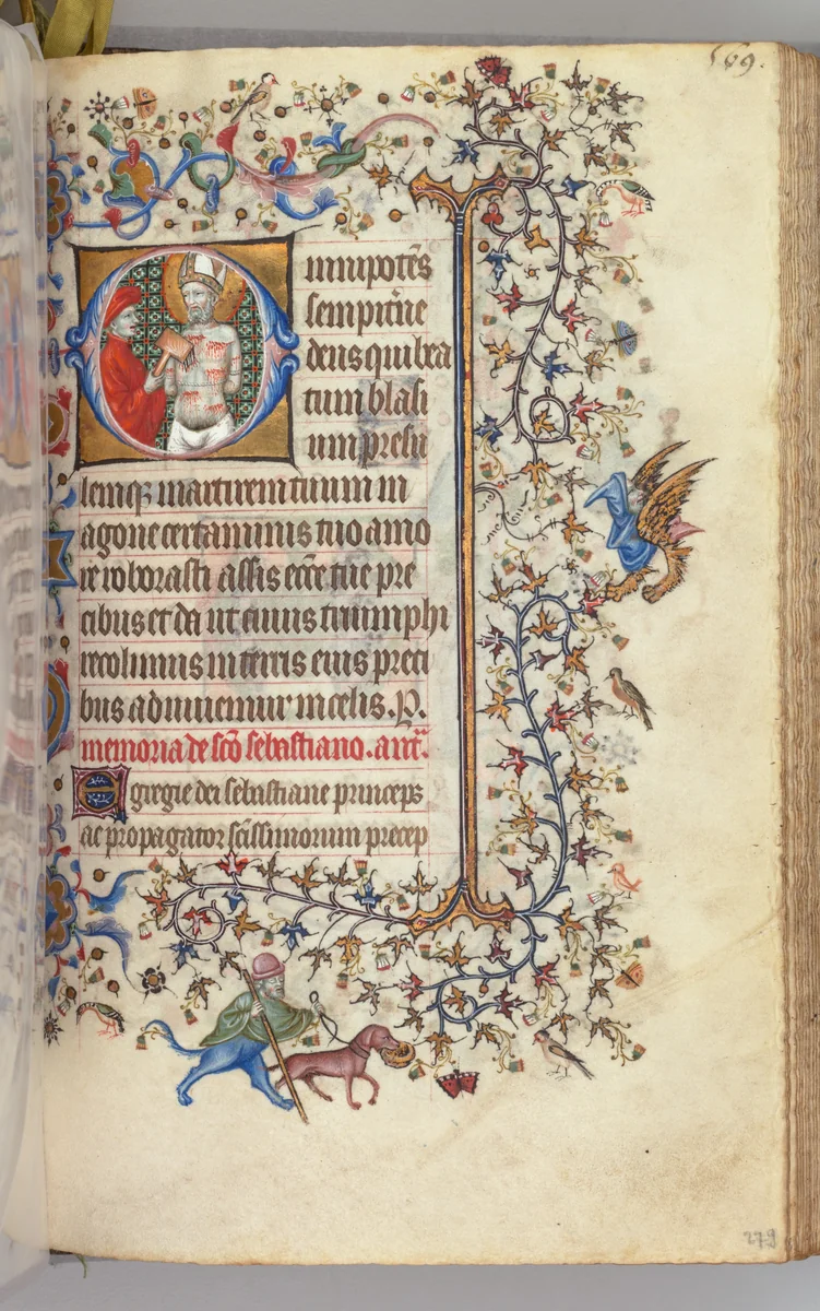 Hours of Charles the Noble, King of Navarre (1361-1425): fol. 279r, St. Basins by Master of the Brussels Initials and Associates, book, 1400-1410