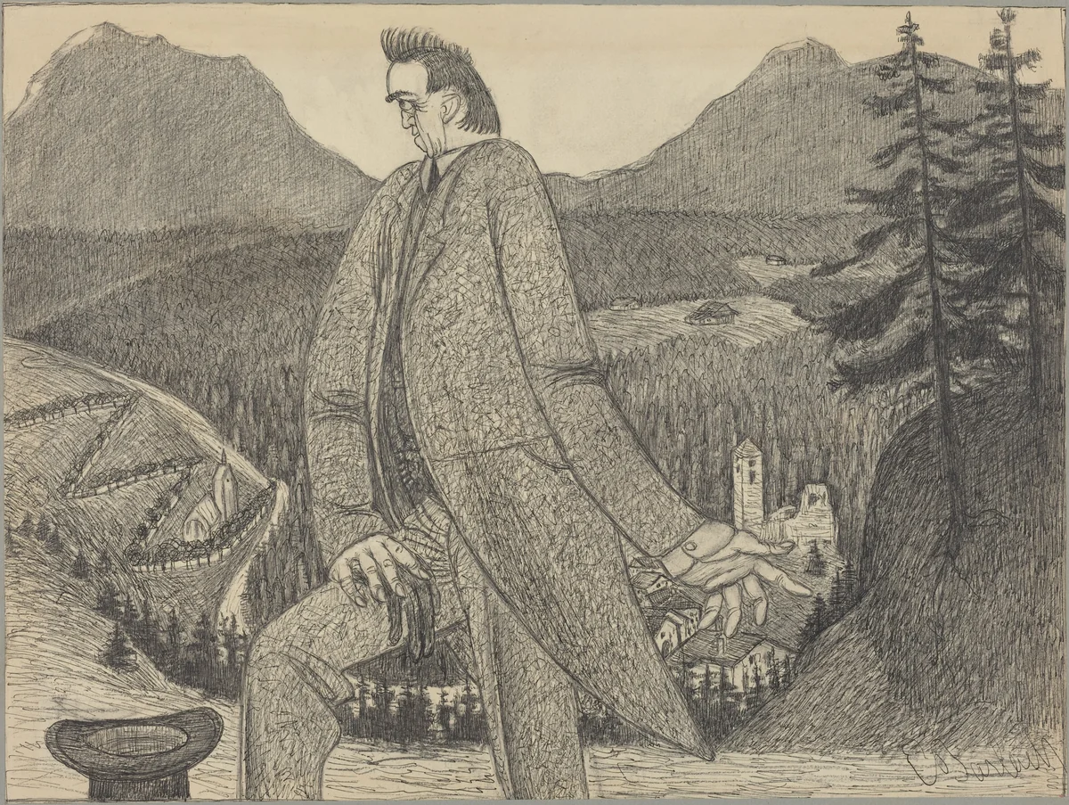 Man of Heights by Ernst Barlach, drawing, 1906