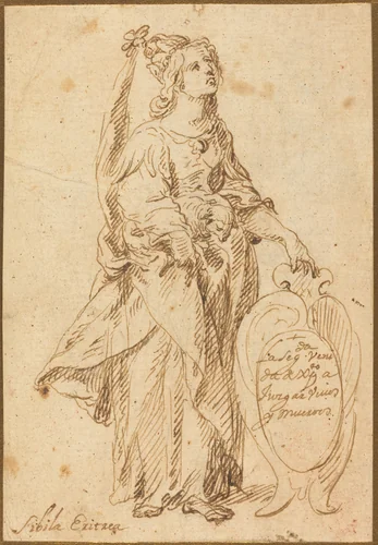 Eritrean Sibyl by Spanish 17th Century, drawing, 1601-1667