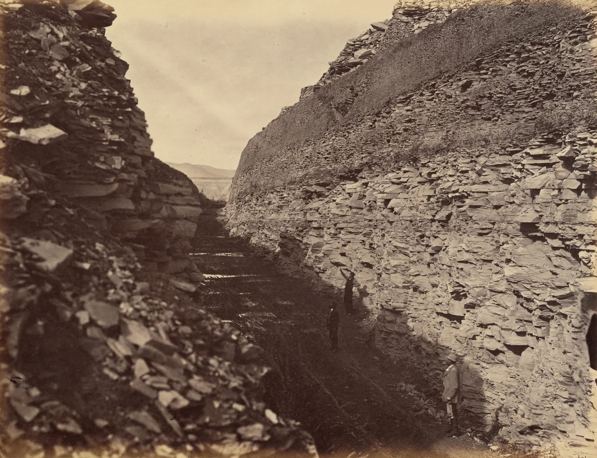 Plate 22. Burning Rock Cut by Andrew Joseph Russell, photograph, 1869