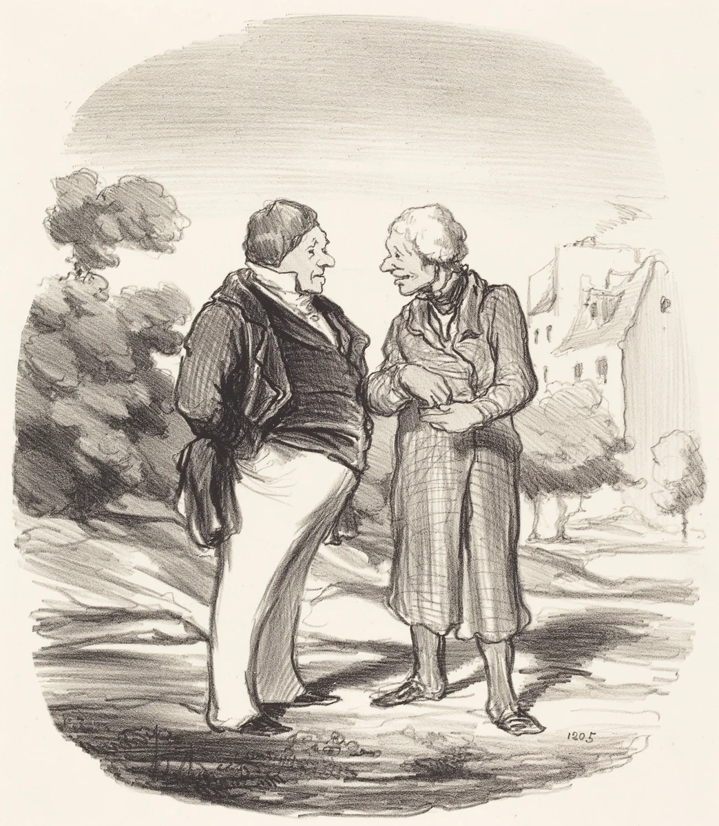 Actionnaires Californiens by Honoré Daumier, print, 1850