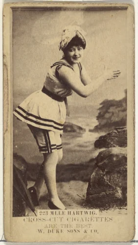 Card Number 223, Mlle. Hartwig, from the Actors and Actresses series (N145-3) issued by Duke Sons & Co. to promote Cross Cut Cigarettes by W. Duke, Sons & Co., photograph, 1880-1889
