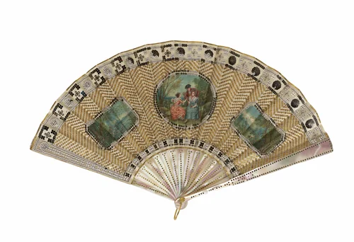 Fan by France, textile, 1800-1899