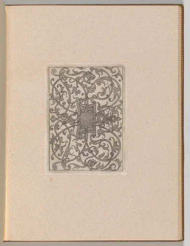 Copies after the 'Livre contenant passement de moresques' (plate 4) by Jacques Androuet du Cerceau, book, 1800-1900