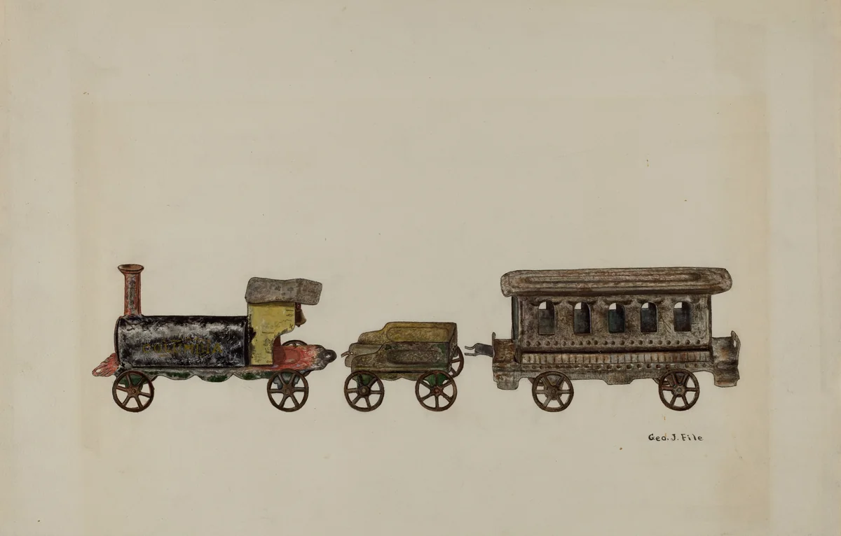 Toy Train by George File, index of american design, 1935-1942