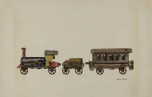 Toy Train by George File, index of american design, 1935-1942